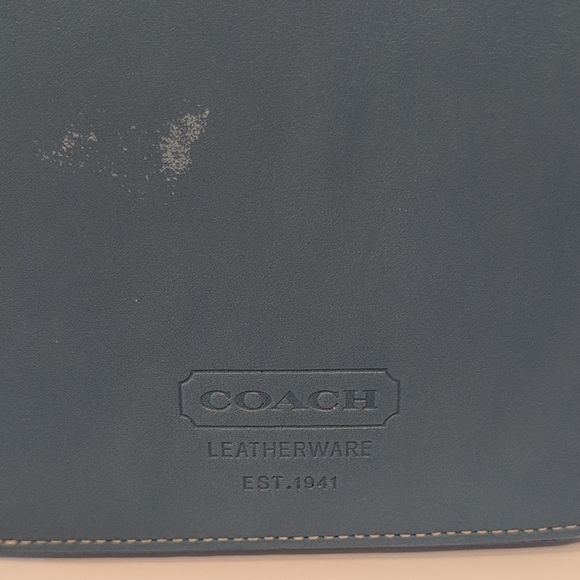 Super Soft Vintage Coach Accessory Light Blue Leather CD Case - Picture 2 of 8